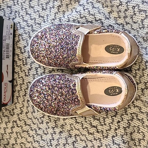 Madison Girl II Rainbow Glitter Slip On Sneakers Size   8 - Picture 2 of 8